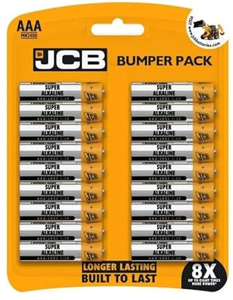S18754 JCB AAA Alkaline Batteries - Bumper Pack of 18
