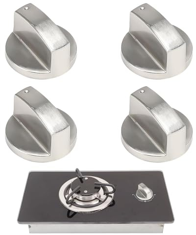 DARENYI 4 Pezzi Manopole Forno,Universale Pomello per Fornello a Gas,Rotante Interruttore Serrature Controllo,Manopole Forni, Manopole Fornello per Forno e Piano Cottura
