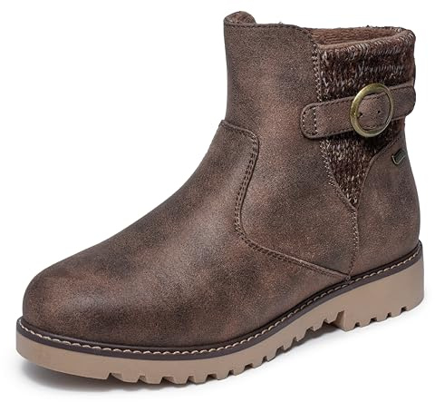 Skechers women's Arch Fit Marlie-Weekend Chat Ankle Boot, Chocolate, 8.5