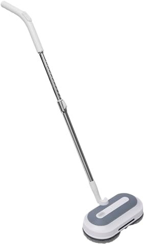 Donened - Mocio elettrico senza fili, lavapavimenti elettrico con serbatoio dell'acqua da 290 ml, 4 pastiglie e misurino, scopa rotante, per pulire e strofinare