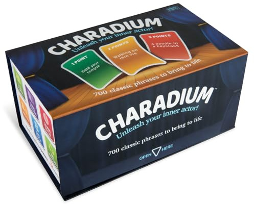 Charadium by Gamesium - Charades Game for Adults & Family, Ages 8+ | Family charades game for adults and kids 8+ with 700 popular phrases, 8 game modes and quick 20 minute rounds for game night