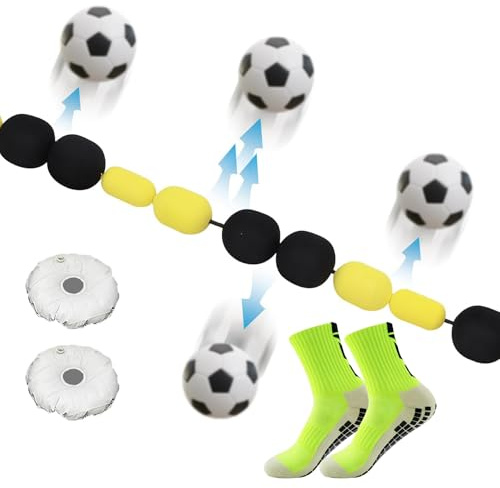 Trainingsgerät zur Torwartabwehr, 9 FT 13 FT Torwart-Ballabweiser mit einer Linie und 2 Wassersäcken, Fußballtrainingsgerät, Fußballtrainingshilfen, für verbesserte Reaktionszeit und Ballkontrolle(13F
