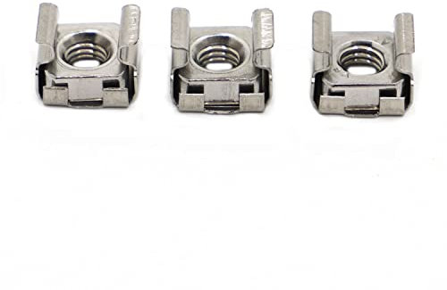 CHOUXUANGA Dadi in Gabbia, Dado flottante, Dado a Gabbia Galleggiante Quadrato Elastico for Montaggio su Rack in Acciaio Inossidabile 304, 5 Pezzi