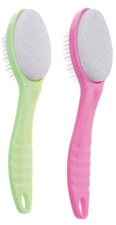 Ipetboom 2pezzi Spazzola Pomice Per Pedicure Rimuove Morta e Raspa Multifunzione Per Esfoliare Piedi Duri Colore Casuale