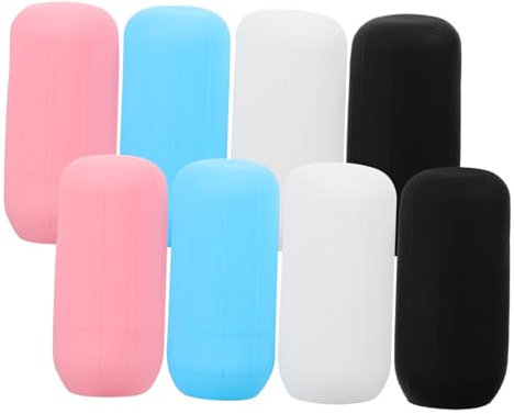 OUNONA 8 Pezzi Coperture Elastiche Silicone per Bottiglie Viaggio Manicotti Protettivi Impermeabili per Shampoo e Lozione Adatti Diversi Contenitori Design Estensibile e Sicuro per Viaggi