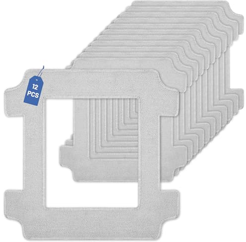 12 Pezzi Panno Pulizia per Ecovacs Winbot W2S/W2S Omni Kit, Robot Lavavetri Finestre Panni in Microfibra Lavabili, per Pulire Efficacemente Macchie, Polvere Dalle Finestre