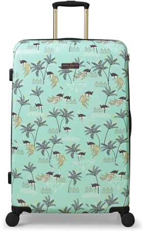 Sara Miller London Hardside Luggage, 4 Wheel Trolley Spinner, Large 77 x 28 x 48 cm, Ostrich Mint Green