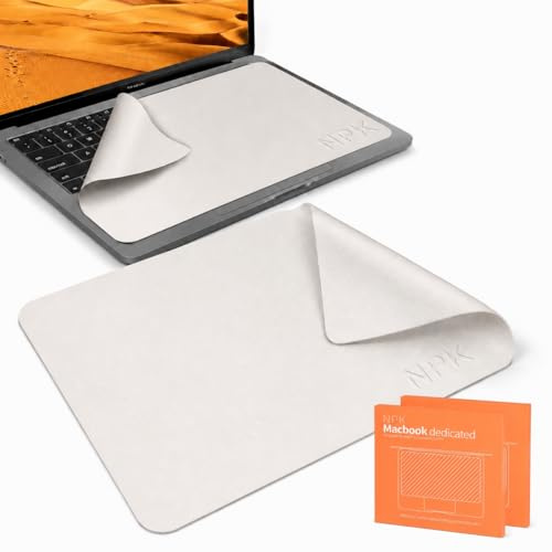 2 Pcs Protection d'Écran en Microfibre pour MacBook Pro/Air PC 15-16 Pouces, Chiffon Microfibre Ecran 34 x 22,5 cm, pour PC 15-16 Pouces, Chiffon Anti-rayure pour MacBook Pro/Air, Dell XPS, HP Envy