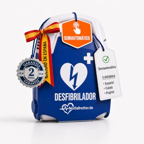 Desfibrilador Semi Automatico DEA AED [2 Años Garantía], con kit de Emergencia, Autostart, Batería 6 Años, para Empresa, Municipio y Consulta, first aid kit, emergencia, desfibrilador portatil