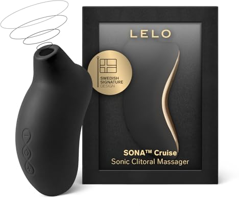 LELO SONA Cruise mit Schallwellen und Temporegulierung, Klitoris Sauger für Frauen, Druckwellenvibrator, wasserdichter Auflegevibrator, Stimulierungsspielzeug für innovative Klitorisstimulation, Black