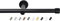 Rollmayer elegant und modern metall Schwarz Matt Vorhangstange/Gardinenstange Ø 19mm Rohr (120cm Crux, im Schwarz Matt, 1-läufig) verschiedene Größen und Endstücken. Ohne Ringe!
