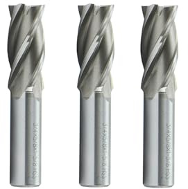 Shars 3 PCS 7/8 X 7/8 4 HSS Flute Single End Center Cut END Mill Set 404-6237-3 New )6