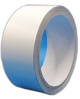 OPIROS Ruban adhésif en aluminium résistant à haute température 9 mm 40 m pour isoler les tuyaux poêles (blanc)