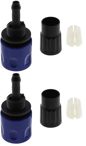 The Lord of the Tools Lot de 2 connecteurs femelles pour tuyau d'arrosage - Raccord rapide - Kit de remplacement pour tuyaux extensibles - Adaptateur de tuyau d'arrosage - Bleu