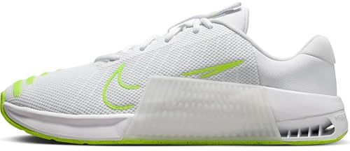 Nike Metcon 9 Men's Workout Shoes, White/White/Volt, 7 UK