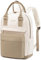 LOVEVOOK Schulrucksack Teenager Mädchen, Rucksack Schule 14 Zoll Laptop Backpack School Bag Schultasche Damen, Wasserdicht Travel Backpack für Reise Uni College, Khaki Beige-N
