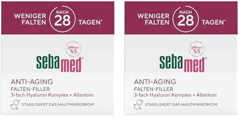 Sebamed Anti-Aging Faltencreme Falten-Filler, Feuchtigkeitspflege für Männer und Frauen, mit 3-fach Hyaluron Komplex, auch für bereits ausgeprägte Falten, mindert Falten nach nur 28 Tagen, 50ml