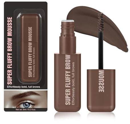 Gel mousse voluminizador para cejas, pomada suave y ligera para cejas, tinte para cejas con color que dura todo el día, gel máscara para cejas, resistente a la rigidez (05# Deep Brown)