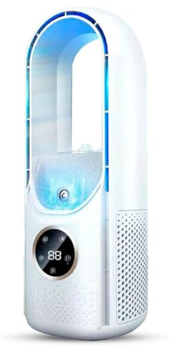 SPXMQSS Aire Acondicionado Portatil, 140ml Enfriador de Aire Portatil, Mini Aire Acondicionado Silencioso con 6 Velocidades para Dormitorio, Oficina y Camping White