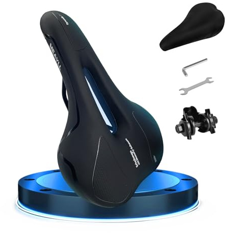 Fahrradsattel Herren & Damen Bequem Weich – 2026 Ergonomischer Fahrrad Sattel mit Optimierter Druckverteilung und Memory Foam, Komfortabler Sattel für Trekking, Reisen, längere Pendelfahrten, E-Bikes