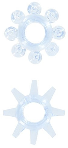 Toy Joy Power Stretchy Rings 2tlg Ice Blue, 1er Pack (1 x 1 Stück)