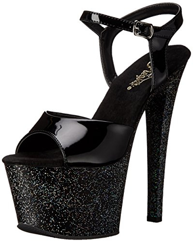 Pleaser Femme SKY-309MG Sandales Bout Ouvert, Noir (Blk/Blk), 40 EU