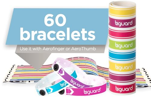 TGuard AeroThumb & AeroFinger Bracelets – Authentic, Non-Rip Wristbands to Secure ThumbGuards and FingerGuards, Finger & Thumb Sucking Deterrent, Supports Thumb & Finger Habit Prevention – 60 Pcs