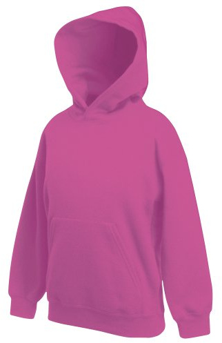 Fruit of the Loom Unisex Kids Pull-over Classic Hooded Sweat, Fuchsia, 10-11 Years (Manufacturer Size:32)