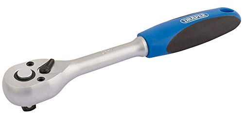 Draper DD72 Square Drive 72 Tooth chiavi a cricchetto reversibile con impugnatura morbida, blu, 3/20,3 cm