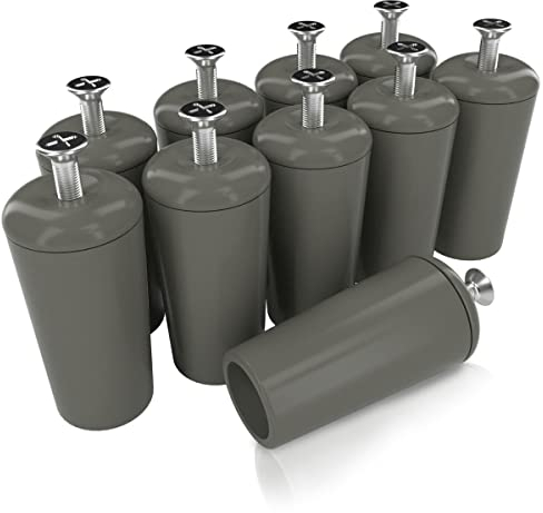 markiso® Rolladenstopper offen in Grau, Rollladen Anschlagstopper für Rollo & Jalousie 40mm lang inkl. Schraube & Dichtung | Rollladenstopper in verschiedenen Set´s