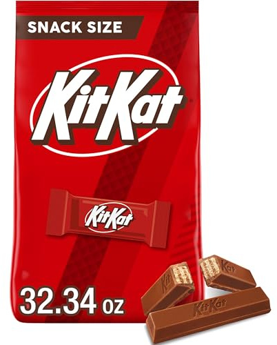 KIT KAT Milk Chocolate Wafer Snack Size, Candy Bag, 32.34 oz (66 Pieces)