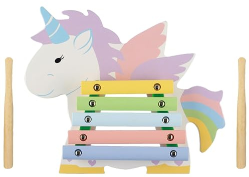 Orange Tree Toys - Xilofono in Legno con Unicorno, Strumenti Musicali a percussione per Bambini di 1 Anno, per Bambini, Giocattoli Musicali per Compleanno, Natale, Sviluppo precoce e attività