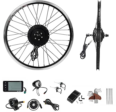 YOSE POWER Elektrofahrräder Hub Motor Front Wheel 36V250W 20 Fahrrad E-Bike Conversion Kit 20 Zoll schwarz mit LCD Display