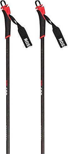 ROSSIGNOL Unisex Adults FT-600 Lightweight Aluminum Touring Nordic Ski Poles with Dual-Density Rubber Grip and Padded Wrist Strap | Cross-Country Skiing, Winter Sports, Black/White, 160