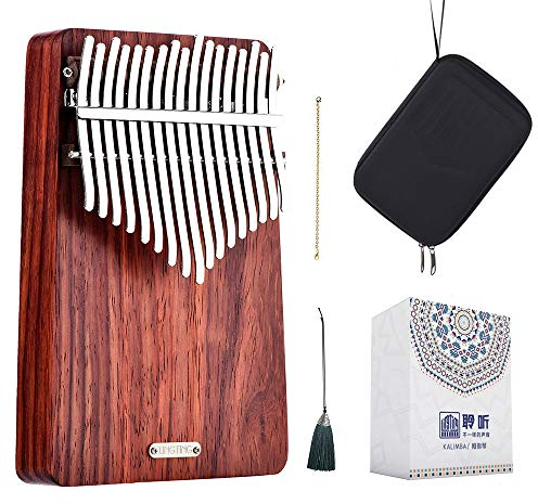 LingTing Kalimba LT-K17A 17 Tasten Kalimba Mbira Daumenklavier, Geschenk für Kinder und Erwachsene, Anfänger (Windflüsterer)