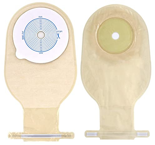 20PCS One Piece Ostomy Bag, Drainable Pouches Colostomy Bag Stoma Bags Incontinence Bags for Ileostomy Care Supplies, Cut to Fit 20-65MM