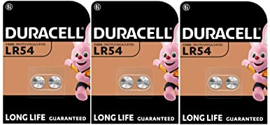 6 x Duracell LR54 LR1130 V10GA 189 191 (3 blísteres de 2 baterías) 6 pilas