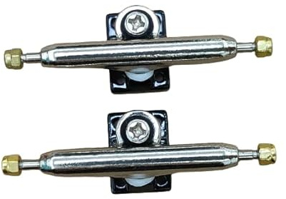 LEEFAI Pro Fingerboard Trucks (essieux) 32mm G3 Inverted Style - Pro Mini Finger Skateboard Truck with Single Axes and Pivot Cups - Base Color (Black, 32mm)