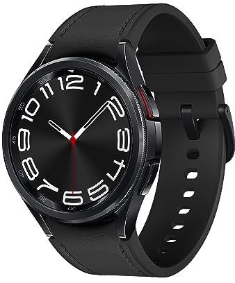 Samsung Galaxy Watch6 Classic Smartwatch, Gesundheitsfunktionen, Fitness Tracker, Schnell ladender Akku, LTE Smartwatch, 43 mm, Schwarz, Inkl. 36 Monate Herstellergarantie [Exklusiv bei Amazon]