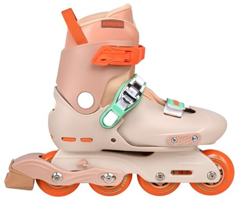 C SEVEN C7skates Nostalgic Jr. Inline Skates for Girls, Boys, and Youth (Tangerine, Size M)