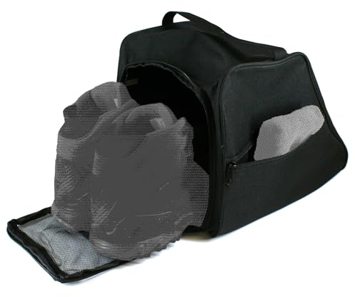 DOJA Barcelona | Wanderschuhtasche | 33x24,5x28cm | Mit Fach | Farbe Schwarz | Polyester & Mesh | für Wandern, Trekking, Skifahren, Snowboarden, Sporttasche, Reisetasche, Skischuhtasche, Schuhtasche