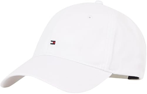 Tommy Hilfiger Damen Cap Essential Flag Soft aus Baumwolle, Weiß (Optic White), Einheitsgröße