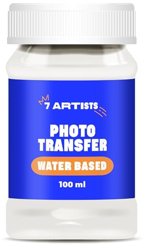 7 Artists Foto Transfer Potch 100 ml Transferlack auf Wasserbasis | Fotokleber Transparent | Foto Transfer auf Holz Metall Stoff Keramik Glas | Foto auf Holz Übertragen