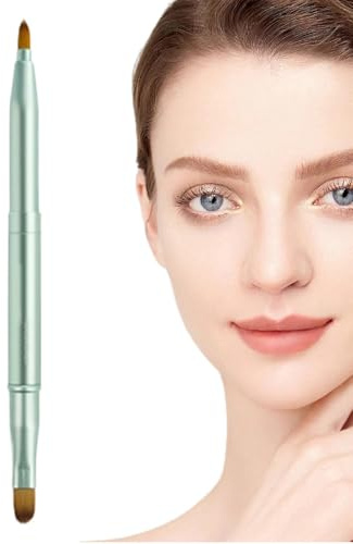 Brosse de maquillage à lèvres à double extrémité, pinceaux de maquillage à lèvres rétractables,Applicateur de maquillage à liner à lèvres à sourcils - Brosse multifonctionnelle sur le bâton à lèvres a
