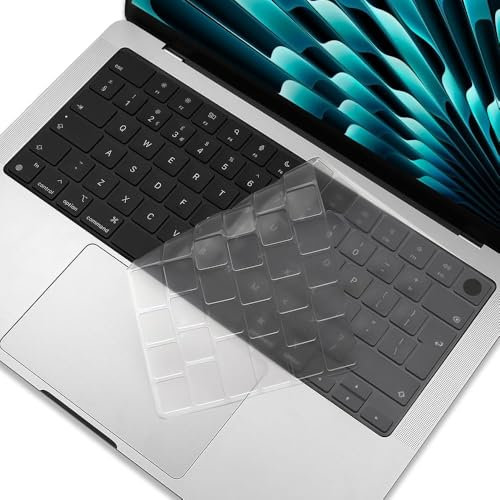 Keyboard Cover Skin for 2025 MacBook Air with M4 Chip 15.3 13.6 inches Model A3241 A3240 UK/EU Layout Laptop Keyboard Protector Accessory (Transparent TPU)
