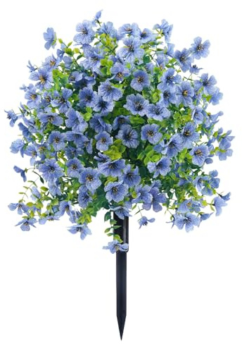 Árboles topiarios artificiales con bolas de púrpura con puntas de suelo, árbol topiario boj artificial falso arbustos de vegetación, plantas falsas para jardín, patio, porche, patio
