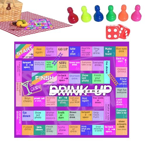 Giochi da Bere | Dadi Divertenti per Bevute per Adulti - attività Strategiche Multigiocatore per Compleanno Famiglia Viaggio Gita Coppie Halloween Serata Appuntamento