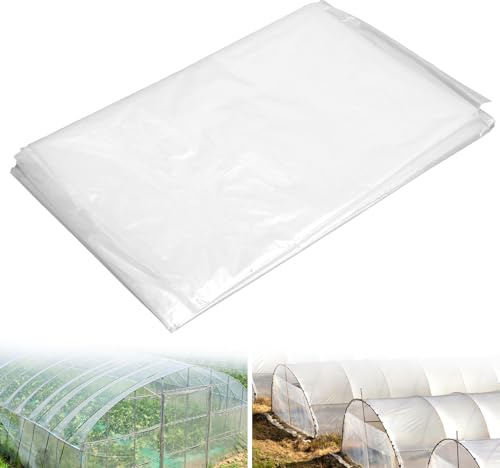 VOSSOT Film de serre en polyéthylène, 2 x 3 m, transparent, indéchirable, pour jardin et plantes, film isolant résistant aux intempéries, pour fenêtre, maison de tomates, bricolage, film de