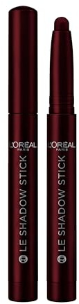 L’Oréal Paris Infallible, Shadow Stick, Ombretto in Stick, Sguardo Intenso in un Gesto, Texture Cremosa, Finish Brillante, Facile da Sfumare, Tonalità: Starry Bordeaux 125, 1,4 gr