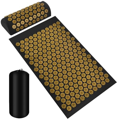 Esterilla Acupresion - Massage Mat Con Almohada - Almohadilla De Acupresión Para Relajación Muscular, Meditación, Masajes, Relajación Y Mejorar La Circulación Sanguínea